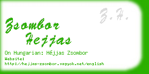 zsombor hejjas business card